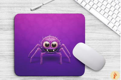 Cartoon Cute Happy Spider Mouse Pad