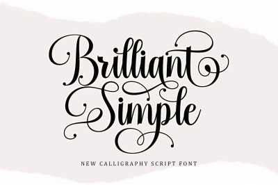 Brilliant Simple Script Font