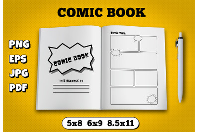 Blank comic amazon kdp interior for kindle publisher