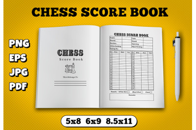 Chess score amazon kdp interior for kindle publisher