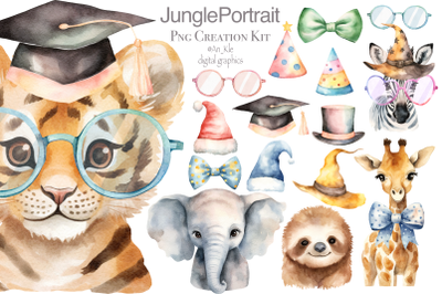 Jungle portrait creation kit