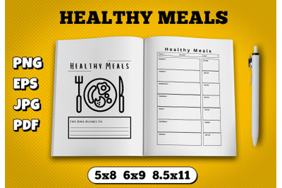 Healthy meals amazon kdp interior for kindle publisher