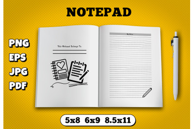 Notepad amazon kdp interior for kindle publisher