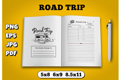 Road trip amazon kdp interior for kindle publisher