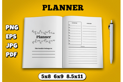 Undated planner amazon kdp interior for kindle publisher