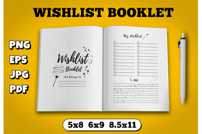 Wishlist booklet amazon kdp interior for kindle publisher