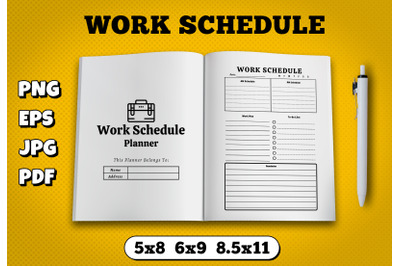 Work schedule amazon kdp interior for kindle publisher