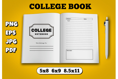 College book amazon kdp interior for kindle publisher