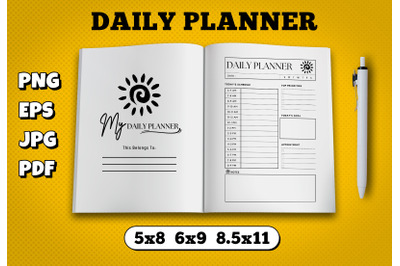 Daily planner amazon kdp interior for kindle publisher