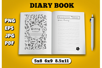 Diary book amazon kdp interior for kindle publisher