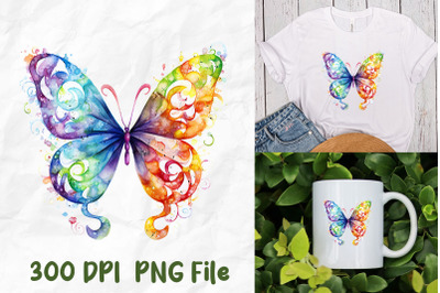 Autism Rainbow Butterfly Ribbon