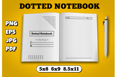 Dotted notebook amazon kdp interior for kindle publisher