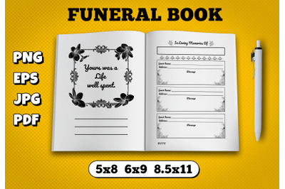 Funeral book amazon kdp interior for kindle publisher