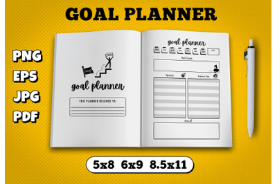 Goal planner amazon kdp interior for kindle publisher