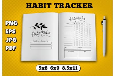 Habit tracker amazon kdp interior for kindle publisher