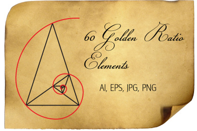 60 Golden Ratio Elements - AI, EPS, JPG, PNG