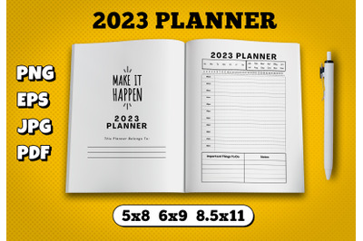 2023 planner amazon kdp interior for kindle publisher