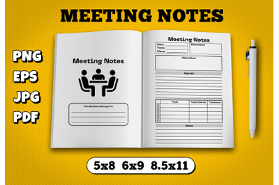 Meeting notes amazon kdp interior for kindle publisher