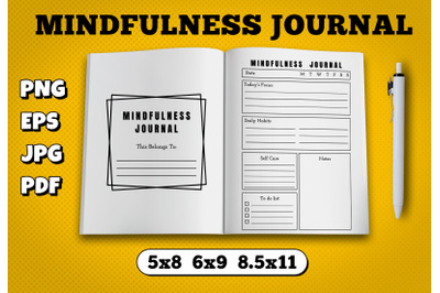 Mindfullness journal amazon kdp interior for kindle publisher