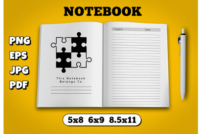 Notebook amazon kdp interior for kindle publisher