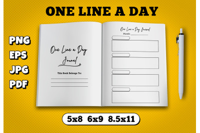 One line a day amazon kdp interior for kindle publisher