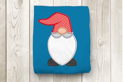 Gnome with Floppy Hat | Applique Embroidery
