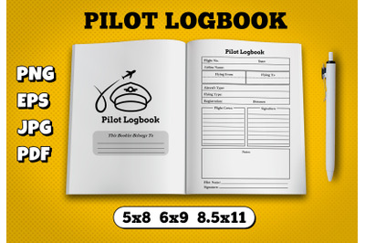 Pilot logbook amazon kdp interior for kindle publisher