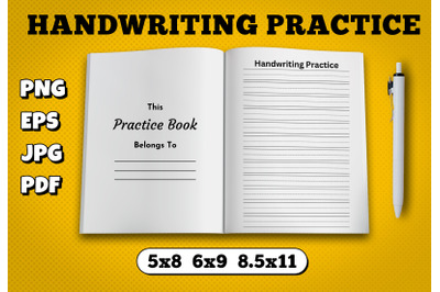 Handwriting practice amazon kdp interior for kindle publisher