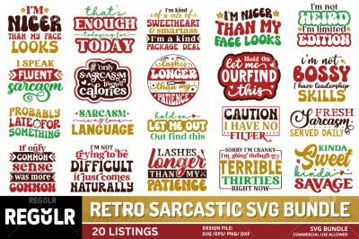 Retro Sarcastic SVG Bundle