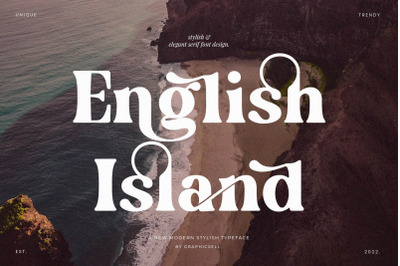 English Island Ligature Serif Font