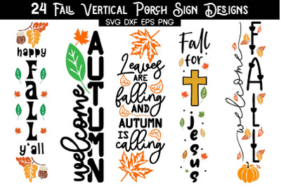 Fall vertical porch Sign svg Bundle, Autumn svgs, cutting files, fall