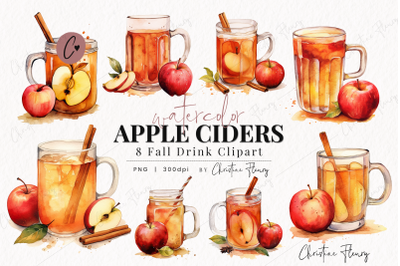 Watercolor Apple Cider Clipart