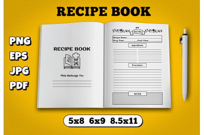 Recipe book amazon kdp interior for kindle publisher