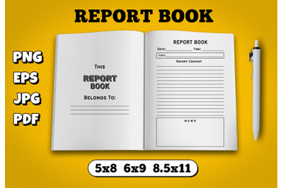 Report book amazon kdp interior for kindle publisher