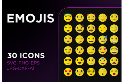 Emoji icon pack emoticion sign art collection