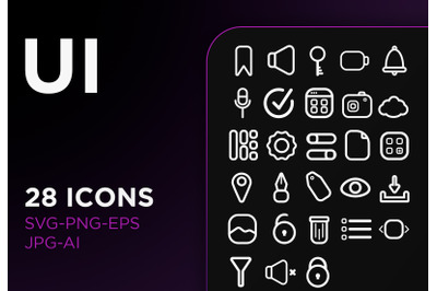 UI icon pack sign art collection