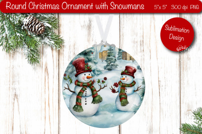 Round Christmas ornament Sublimation