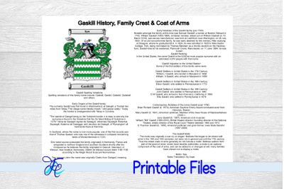 Gaskill History, Family Crest &amp; Coat of Arms