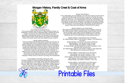 Morgan History, Family Crest &amp; Coat of Arms