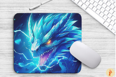 Anime Blue Lightning Dragon Face