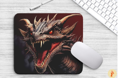 Scary Vampire Dragon Mouse Pad