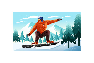 Snowboarding Illustration