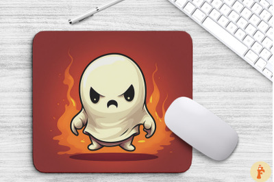 Scary Angry Chibi Ghost Mouse Pad