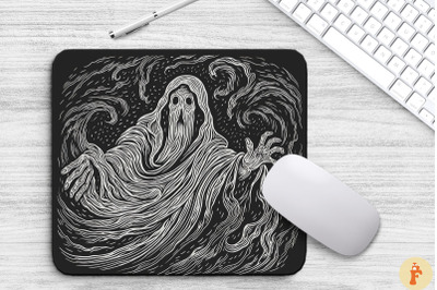 Scary Ghost Mouse Pad