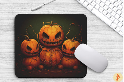 Creepy Pumpkin Dolls Mouse Pad