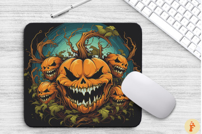 Frightening Pumpkin Monsters Mouse Pad