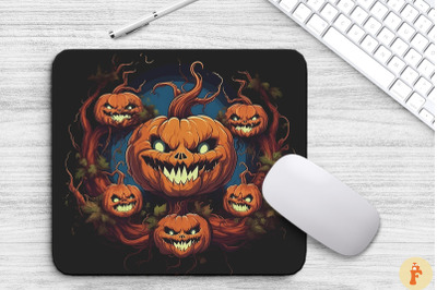 Frightening Pumpkin Monsters Mouse Pad