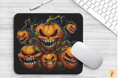 Frightening Pumpkin Monsters Mouse Pad