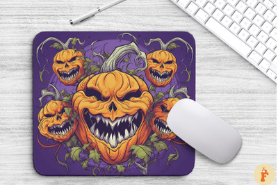 Frightening Pumpkin Monsters Mouse Pad