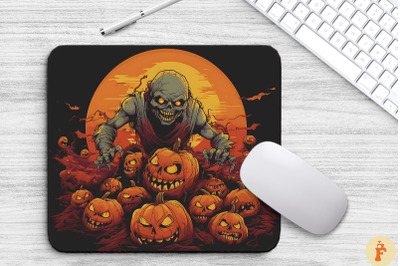 Pumpkin Zombie Apocalypse Mouse Pad